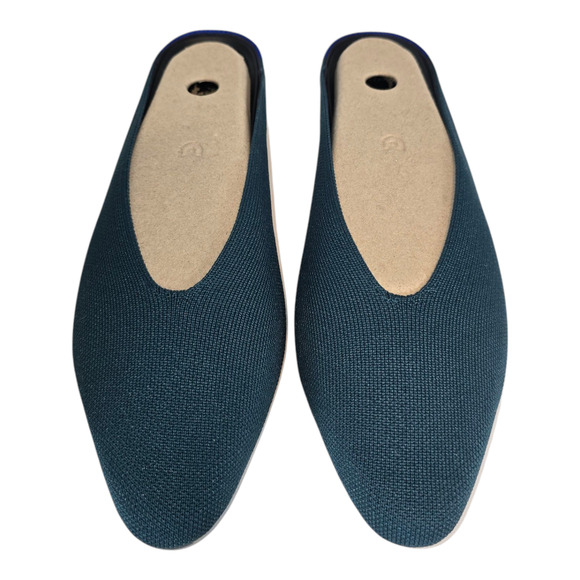 Rothy’s Almond Demi Mule Deep Emerald Knit Slip-On 10.5 NIB with Box - Picture 2 of 9